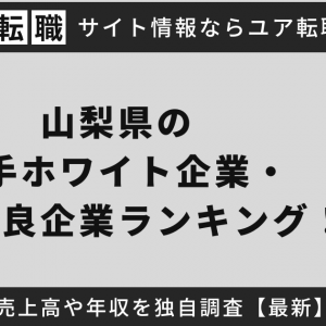 山梨県の大手ホワイト企業・隠れ優良企業ランキング！有名企業の年収・売上高などを独自調査【2025年最新】